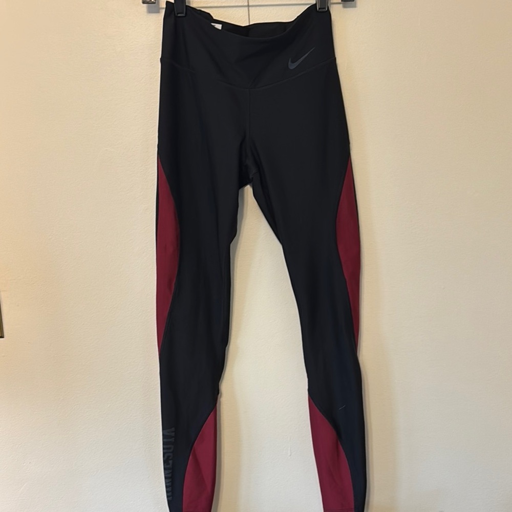 Nike Black Leggings with Red Accents